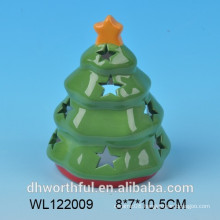 2016 ceramic Christmas tree candle holder